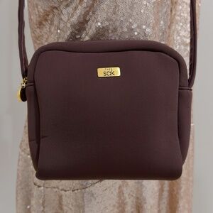 The Sak Brand Brown Neoprene Crossbody Shoulder Bag